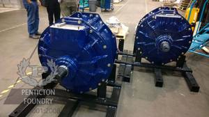 Clutch housing made in ductile iron.