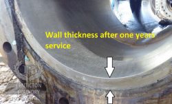 Wall Thickness After One Years Service