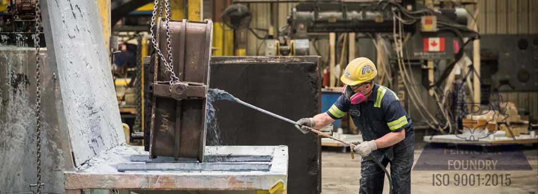 Customizing a casting by adding a flow coating to prevent pour defects.