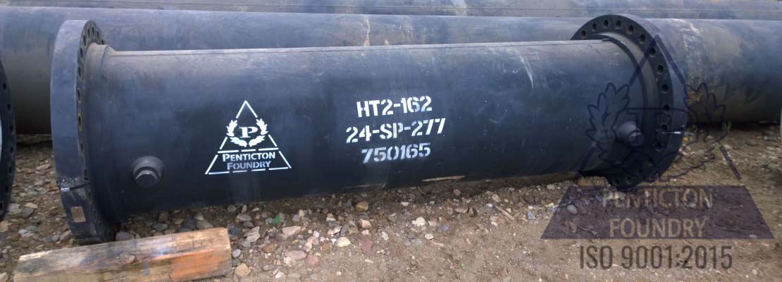 Large diameter B31.3 high pressure abrasion resistant straight pipe spool